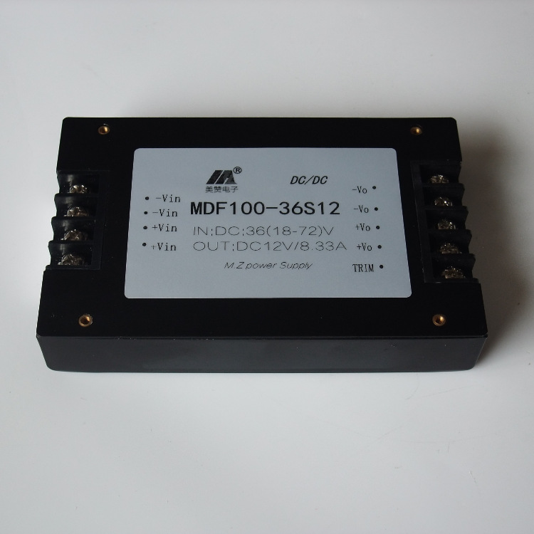 美赞 四倍压输入范围 18-72v输入电源 dc-dc电源 MDF100-36S12