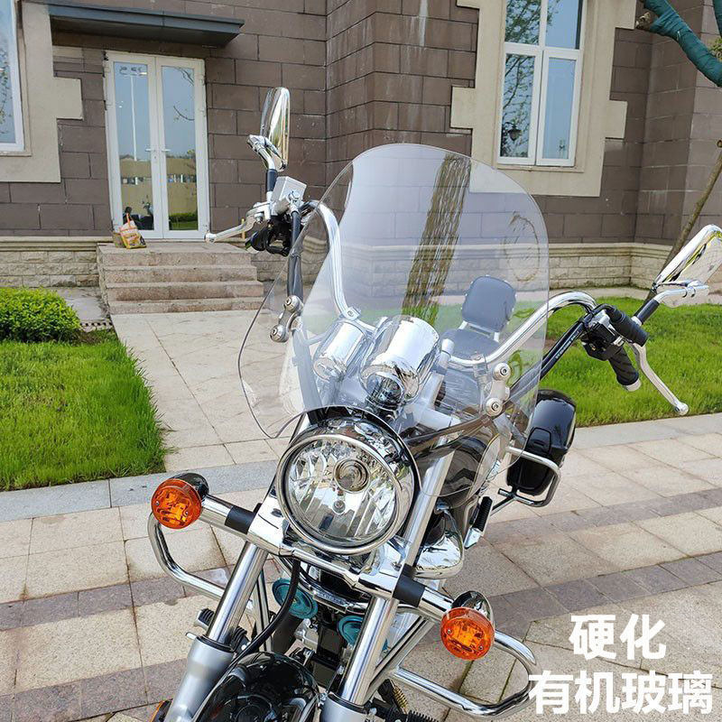 New Model Men's Motorcycle Front Windshield, Universal for Suzuki, Plexiglass Street Bike Modification, Honda-Specific Windscreen