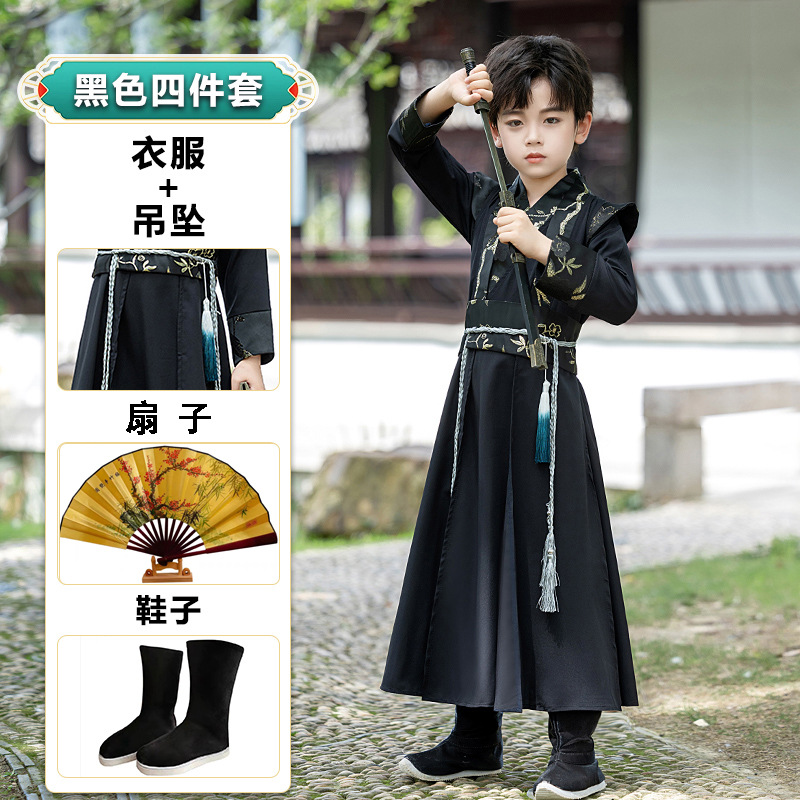 Trajes antiguos para niños, vestidos chinos, vestidos chinos, vestidos de primavera y verano, vestidos de rendimiento de tres caracteres