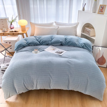 批发全消光牛奶绒单被套纯色秋冬保暖法莱绒珊瑚绒特殊尺寸单被罩