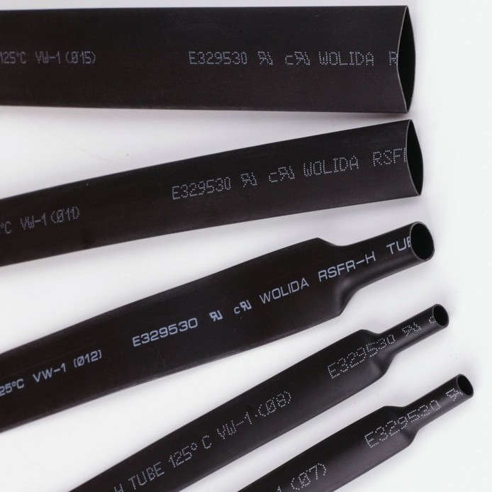 Certificación CUL estándar E329530 tubo de retracción térmica, φ 6.0mm tubo negro de retracción térmica al por mayor