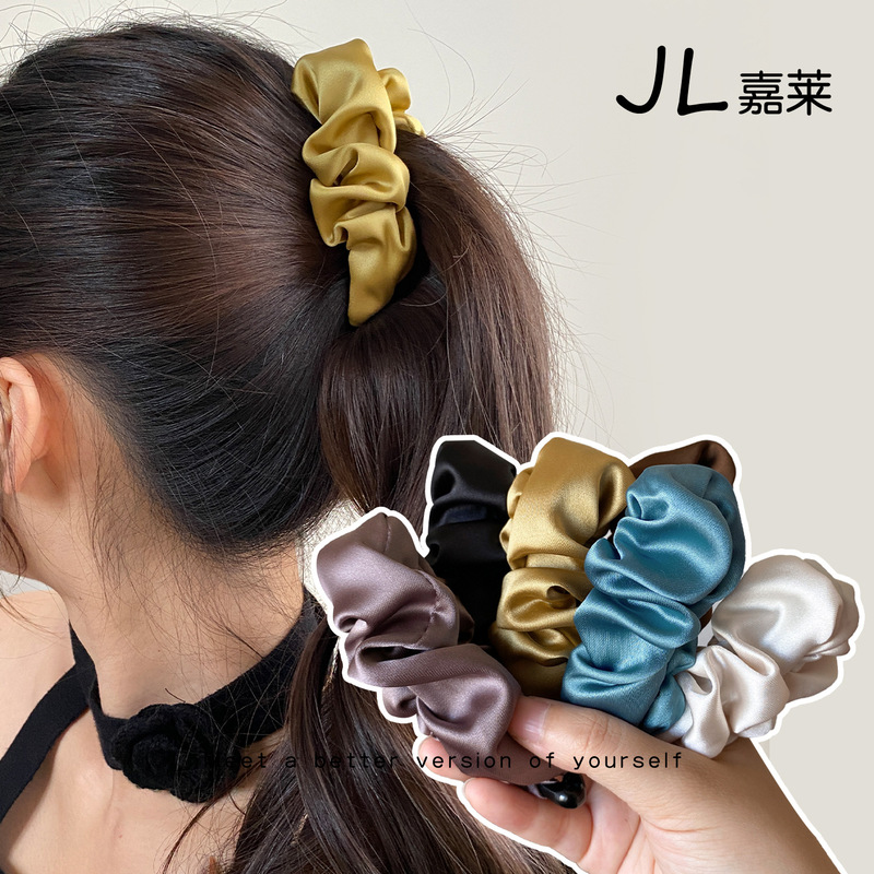 缎面褶皱香蕉夹女2025新款后脑勺固定马尾夹竖式扭扭发夹时尚发卡|undefined