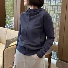 拉链连帽徳绒卫衣2025春秋新款休闲简约长袖开衫韩版时尚百搭上衣