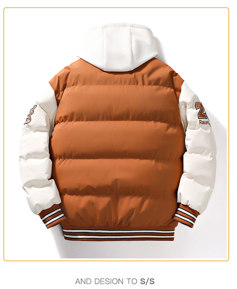 Veste en coton à capuche pour homme, tendance, mode hiver 2024, lettre imprimée, couple de pain_voghion.com