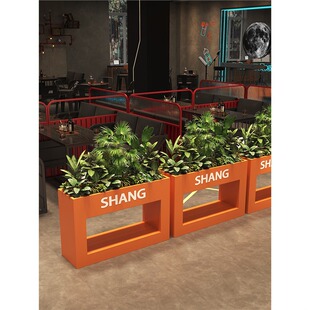 Custom Wrought Iron Flower Box Fence Outdoor Commercial Street Road Flower Bed Courtyard Balcony Flower Pot Flower Trough Partition