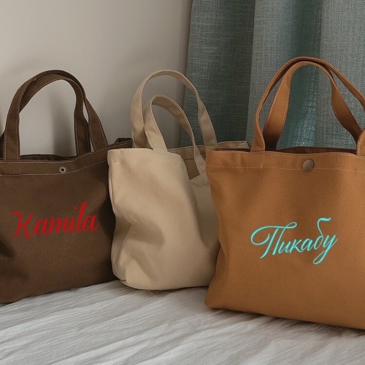 Etsy Personalized Embroidered Handbag Casual Simple Elegant Pure Color Small Cloth Bag Versatile Harajuku Style Women Etsy Personalized Embroidered Handbag Casual Simple Elegant Pure Color Small Cloth Bag Versatile Harajuku Style Women