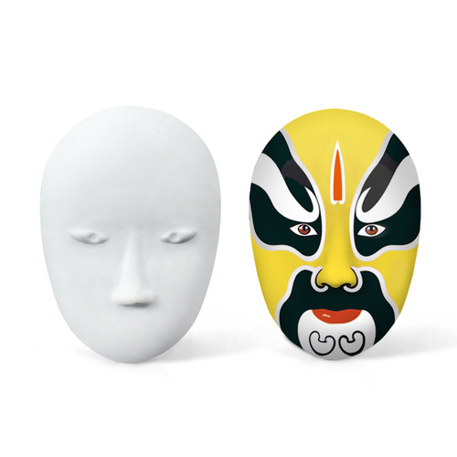Scientific experiment diy homemade plaster facial makeup doll peking opera mask technology production children's handmade creative teaching aids