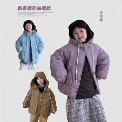 反季冬款秋冬加厚儿童羽丝绒丝防寒服韩系冬款男女童童装外套上衣