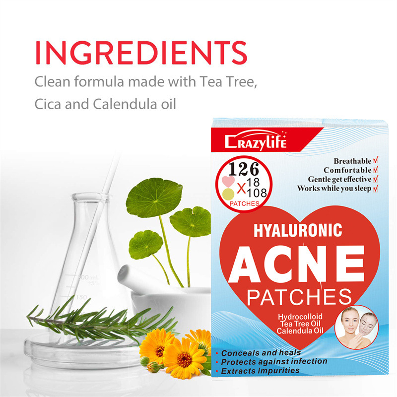 Patchs acne all'acido ialuronico a forma di cuore rosa_voghion.com
