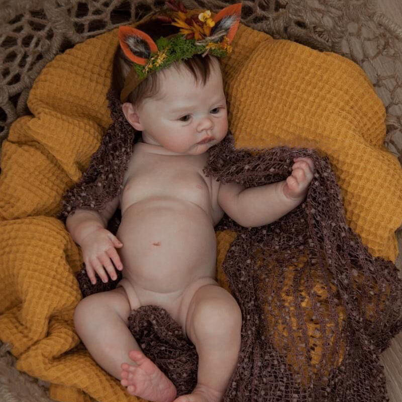 Muñeca realista Meadow de 49 cm, hecha a mano con piel 3D y venas visibles, fuente de dropshipping transfronterizo.