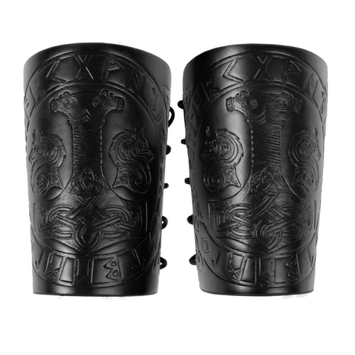 Cross-border hot sale Nordic Viking style Thor's hammer embossed wristband medieval Renaissance COS accessories