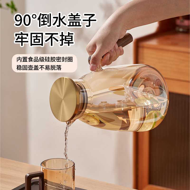 3L冷水壶家用耐高温水杯耐热储水大容量凉白开玻璃水壶套装凉水壶|undefined