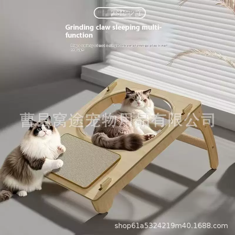 Деревянная рамка для восхождения кошек, увеличенная космическая капсула, деревянная доска для кошачьих когтей, цельная устойчивая к царапинам и нелиняющая игрушка для кошек, которая самодовольствуется и снимает скуку.