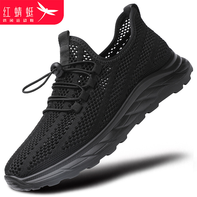 Red Dragonfly Men's Shoes Summer Mesh Shoes Men's Breathable Hollow Thin Mesh Mesh Shoes Casual sneaker Japan Purchase