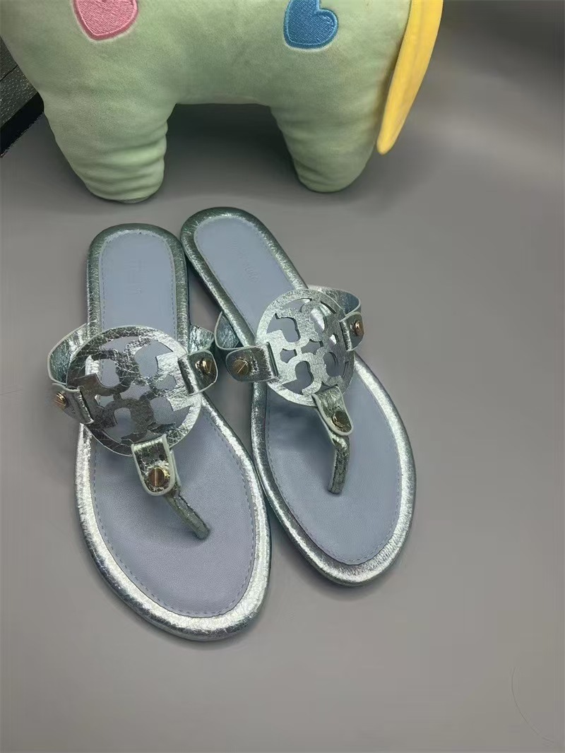 2024 nuevo tipo de zapatillas TB casuales con suela plana para mujeres de verano, zapatos de playa antideslizantes con suela gruesa