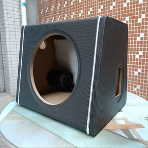 5 6 8 10inch Car subwoofer empty box active trapezoidal leather wooden box audio modification speaker empty box empty