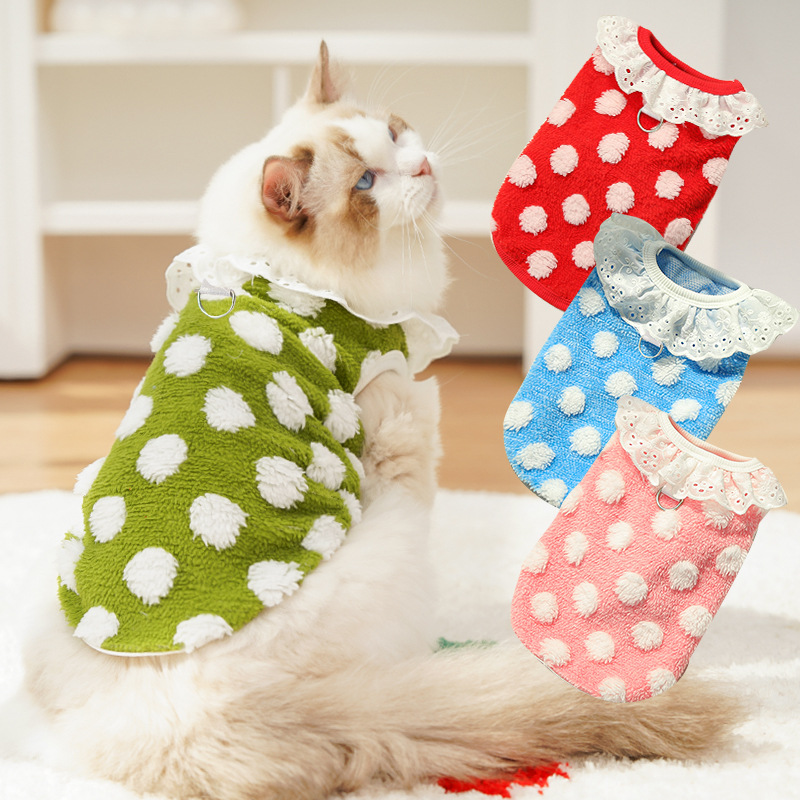 Otoño y invierno nuevos artículos de ropa para gatos mascotas Teddy Bear Bo Schnery ropa de perro grande gato azul corto