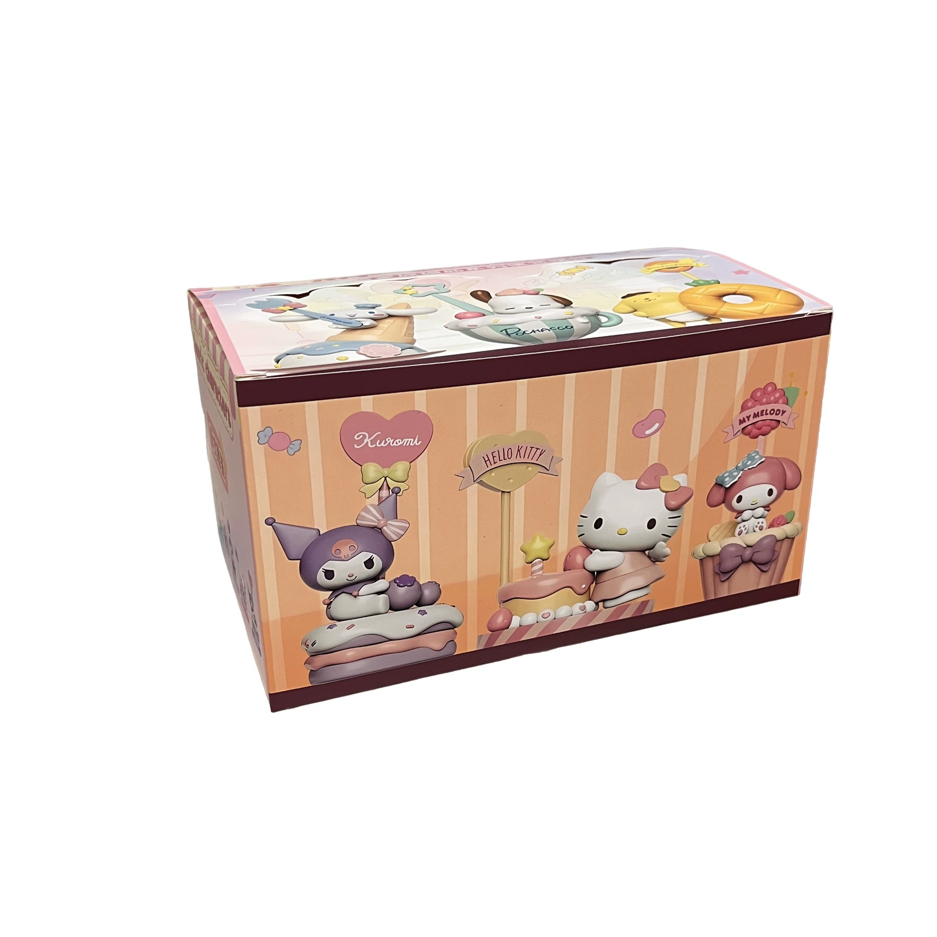 Sanrio: стикеры-закладки в виде десерта, слепой бокс, фигурка Kulomi Melody Yugui dog, настольные стикеры-украшения, подарок на день рождения