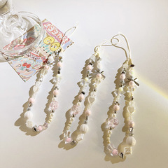 ins少女心水晶掛鏈串珠手機掛繩手提鏈通用手機殼ccd相機掛飾手繩