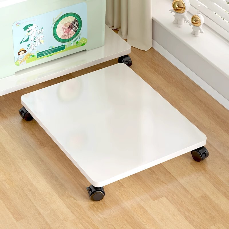 Desktop Computer Host Bracket Mobile Chassis Base with Pulley under the Table Storage Rack Tray Flower Rack Drag Board Storage