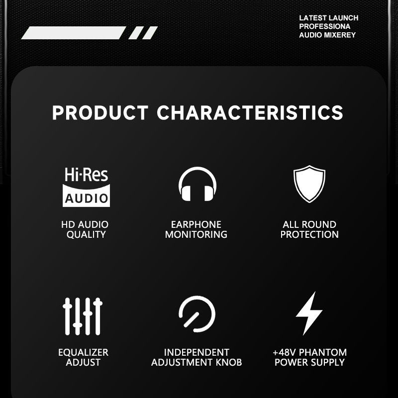 Conexión Bluetooth profesional CT60 / CT80 / CT120, mezclador de 6 / 8 / 12 canales con efecto de reverberación