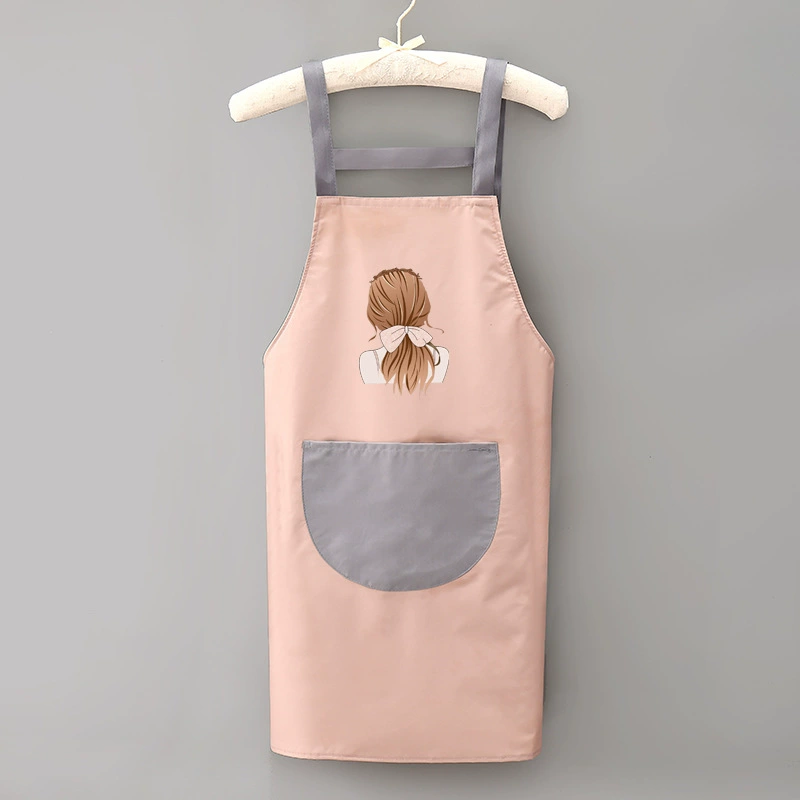Cute fashionable waterproof apron for work for food, Korean style
