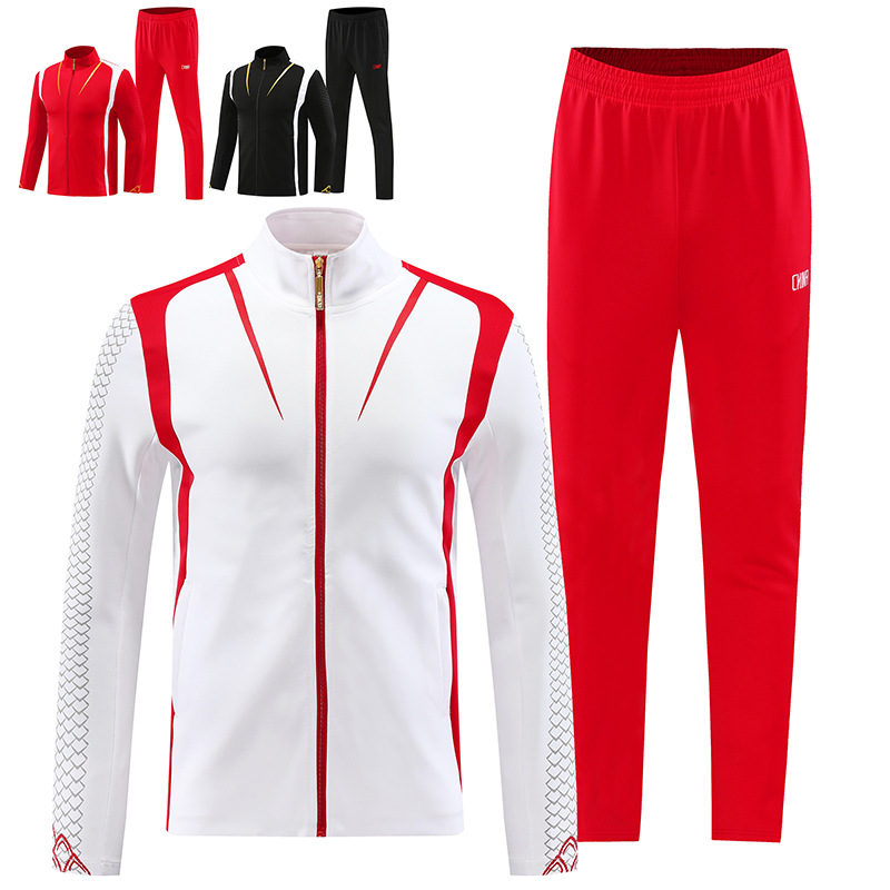 Autumn and winter Chinese team long-sleeved zipper national team award-winning clothing appearance clothing suit games competition training clothing printing