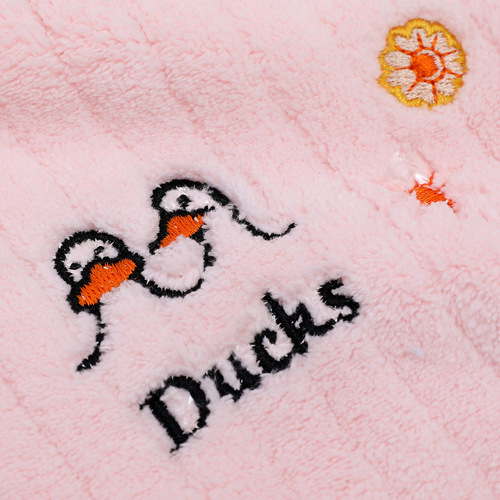 Children's Embroidered Towels, Little Kids' Towels with Cartoon Duck Design, Absorbent & Thick Face Towels for Washing Faces—Factory Wholesale with Drop Shipping