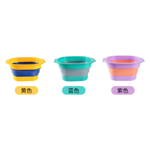 New folding foot bath bucket portable foot bath bucket household massage type plastic foot bath wholesale