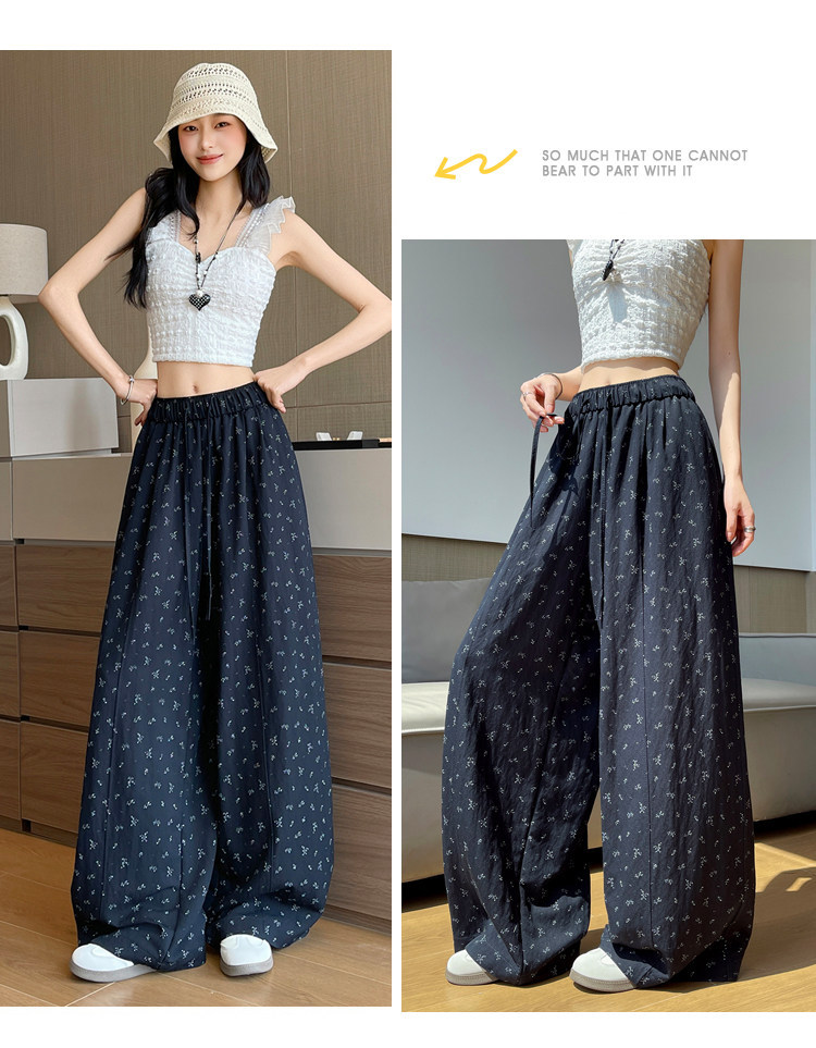 Quần culottes nữ ống rộng chất liệu lụa mỏng, phong cách cổ điển, dáng suông rủ — Phiên bản kéo dài của Rice Grey chi tiết 18