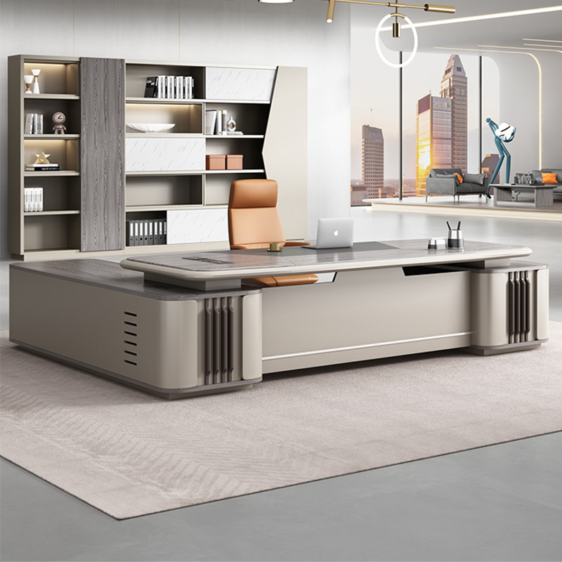 高档领导办公桌总裁桌烤漆大班台老板桌办公室经理主管桌椅组合-阿里巴巴