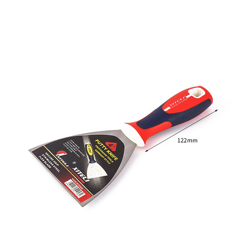 8533油灰刀塑胶手柄软握式镜面油灰刀高碳钢抛光油灰刀铲刀腻子刀