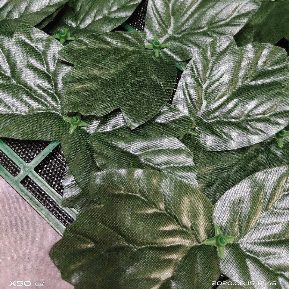 Cerca artificial cerca de la hoja valla al aire libre valla de hoja verde artificial decorativa planta verde hojas