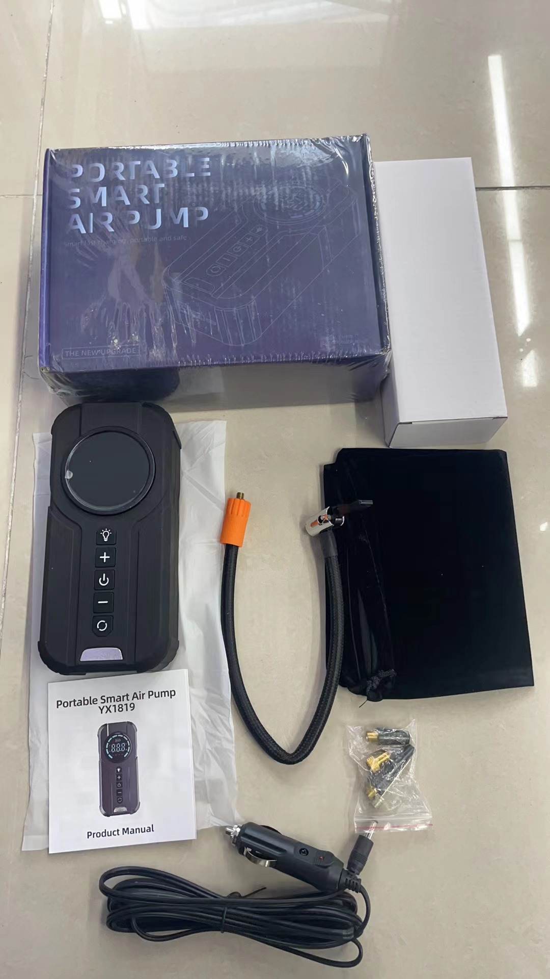 Cross-Border Portable Car Air Pump, Electric Wireless Digital Display Model 12V Air Pump - Without Power Bank