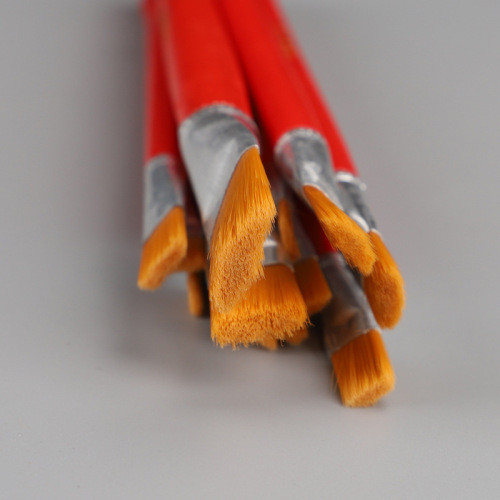 Oil paint brush red rod nylon hair oil paint brush watercolor gouache children's painting pen brush manufacturer wholesale