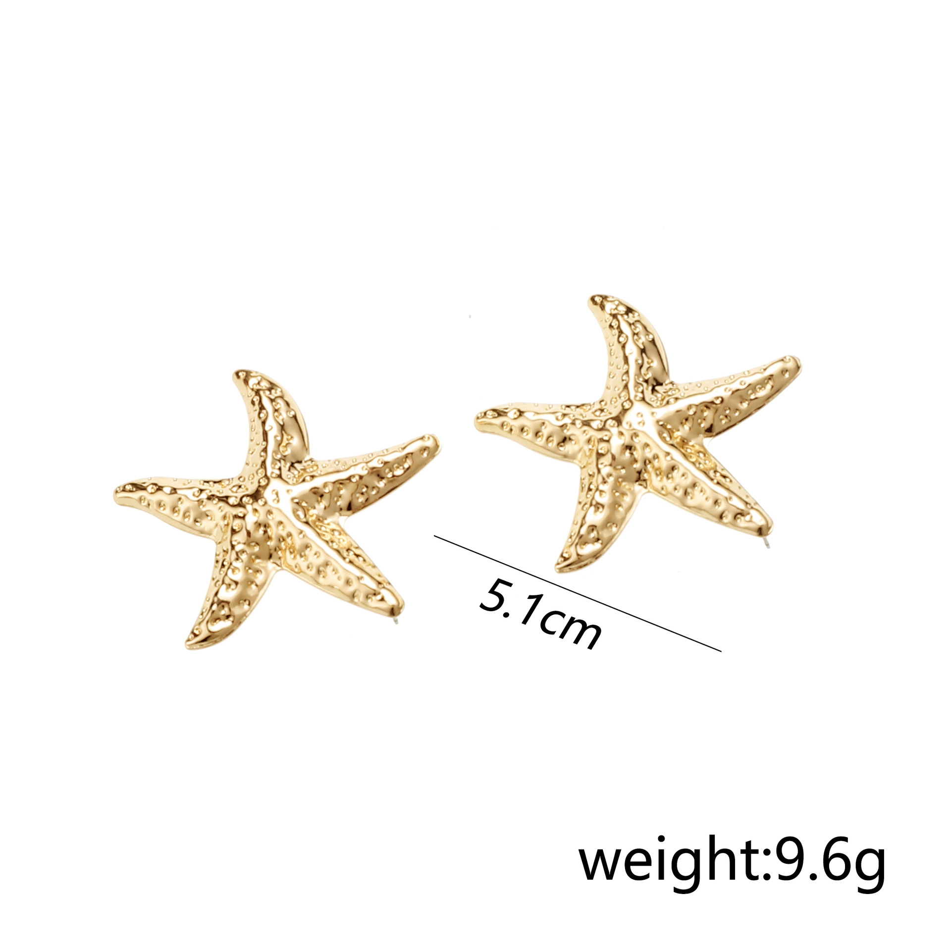 Spring&Summer Season 1 Piece 1 Pair Vacation Classic Style Starfish Alloy Plating Women's Earrings Necklace