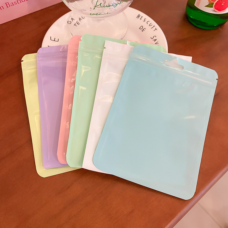 Plastic Material 1 Piece Plastic Casual Bag Pocket Colorful Jewelry Packaging Bags
