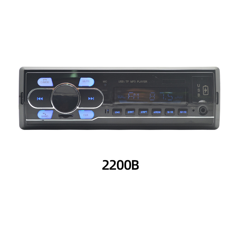 Reproductor de control de voz MP3 Bluetooth manos libres enchufable tarjeta TF doble radio de música sin pérdida U