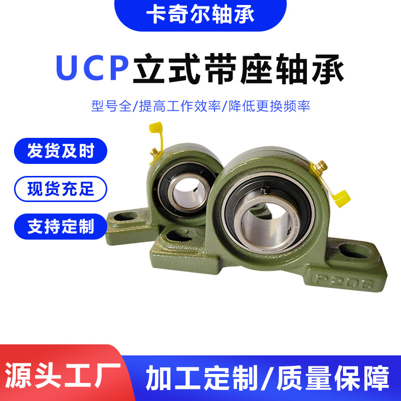 Manufacturer Supplies Complete Set of Pillow Block Bearings with Housings, Vertical Bearing Mounts, Ucp205 206 Fixed Bases