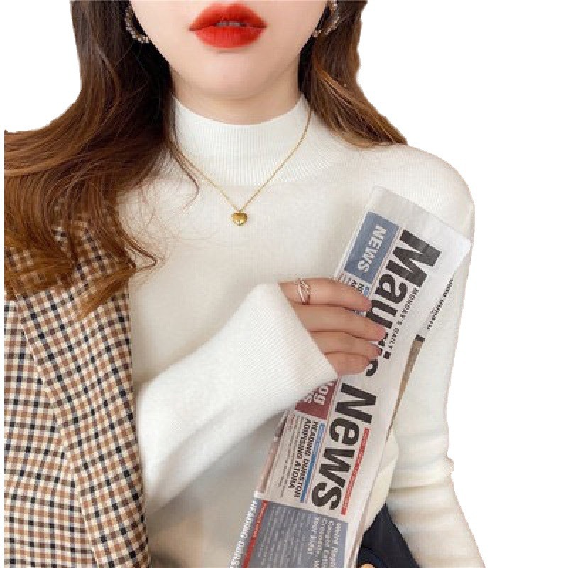 z家八色半高领羊绒打底衫秋冬新款百搭洋气内搭毛衣长袖针织衫 5