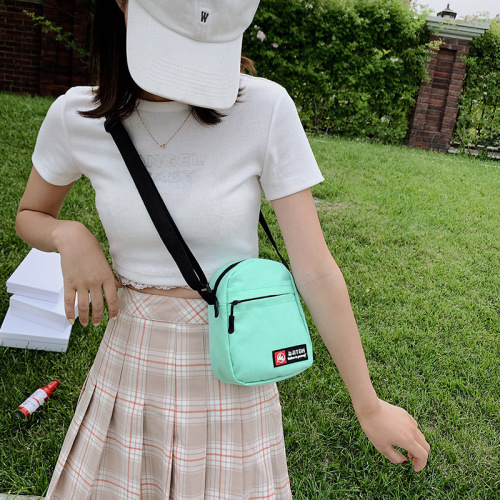 Mobile phone bag small bag men  new style trendy shoulder bag women students internet celebrity versatile small crossbody mini canvas bag