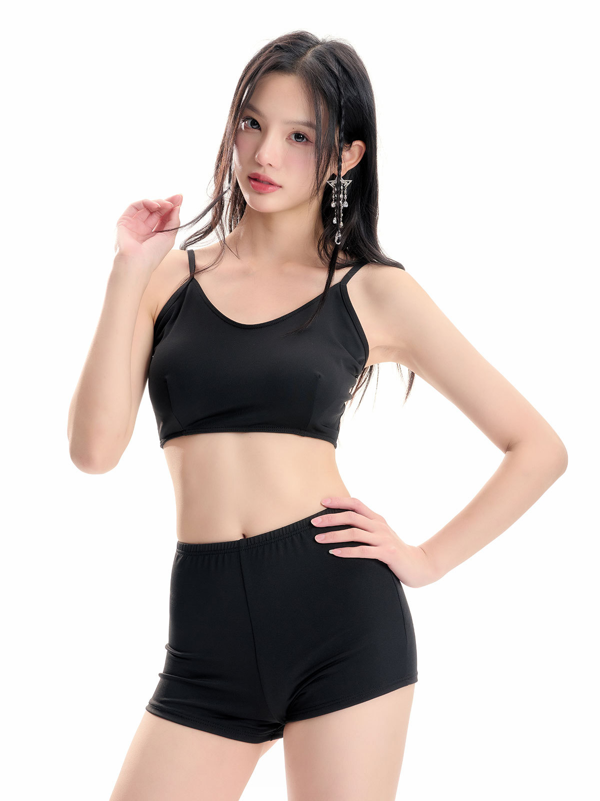 HURUN nueva chica caliente, Maillard, bikini de cuatro piezas, vacaciones de aguas termales, sexy traje de baño de playa, mujer