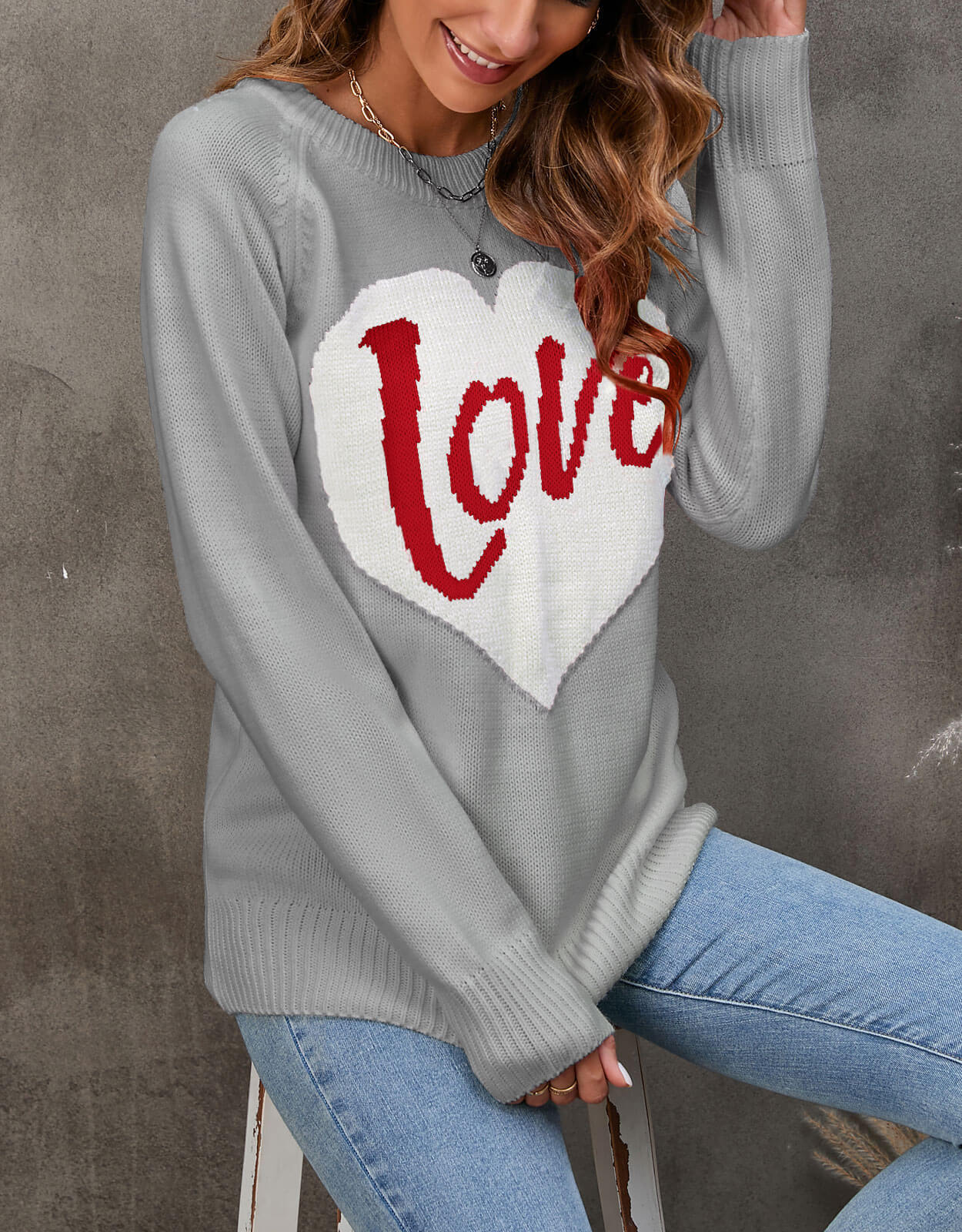 Women's Sweater Long Sleeve Sweaters & Cardigans Elegant Streetwear Letter Heart Shape display picture 21