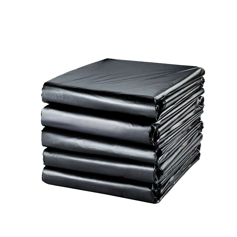 Big extra large black plastic garbage bag for commercial use, (Physicals), increased thickness