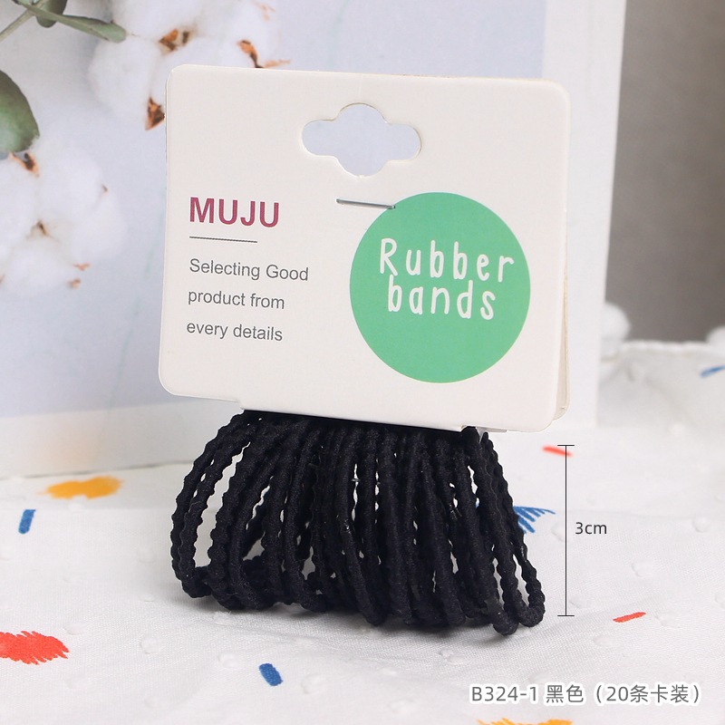 [Carga de tarjeta] sensación de alto nivel coreano de cabello de código de barras de moda de alta elasticidad de cabello anillo de cabello correa de cola de caballo