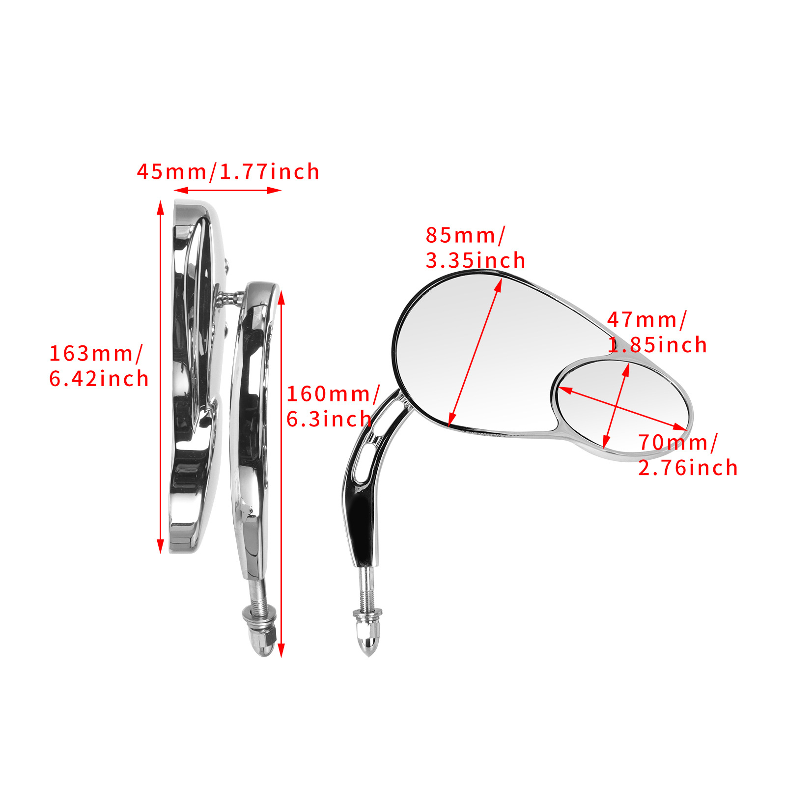 Suitable for Harley Xl883 1200 X48 Street Glide Road King Softail Dyna Rearview Mirror Cvo