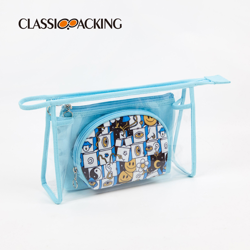 Bolsa de almacenamiento al por mayor de fábrica de tres piezas portátil lindo grande tamaño pequeño bolso de la madre y el niño bolso cosmético multifuncional monedero