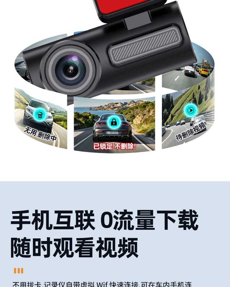 1080P HD Mini Dashcam with Night Vision Enhancement for Parking Monitoring in Car