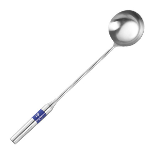 Wholesale stainless steel canteen spoon kitchen cooking spoon chef's special frying spoon serving spoon plus long handle large spoon