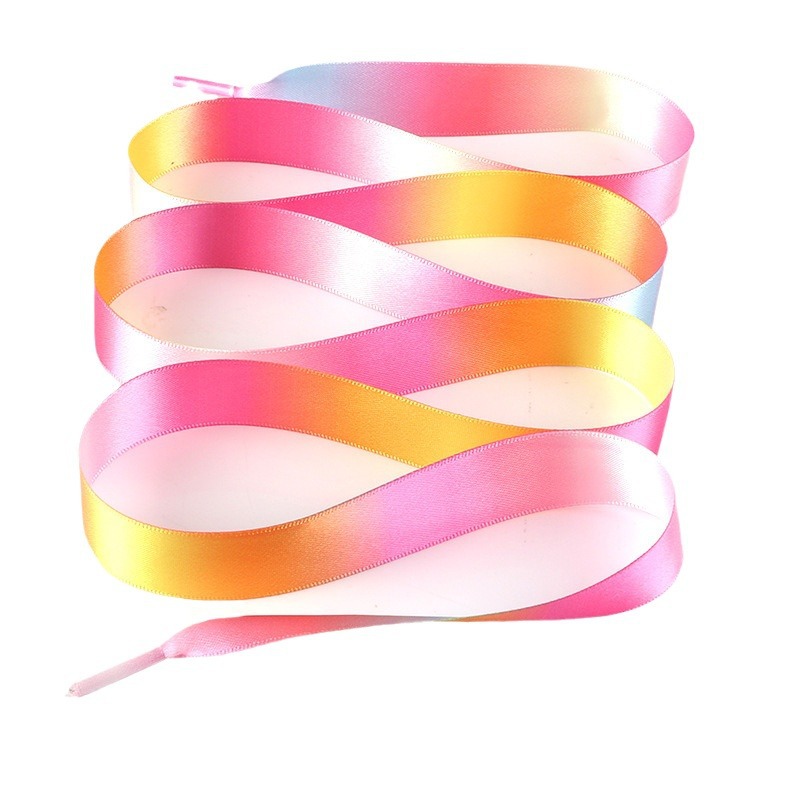 Cordones de cinta de satén de poliéster de doble cara, color caramelo, brillantes, de seda satinada, anchos y planos, para bricolaje.